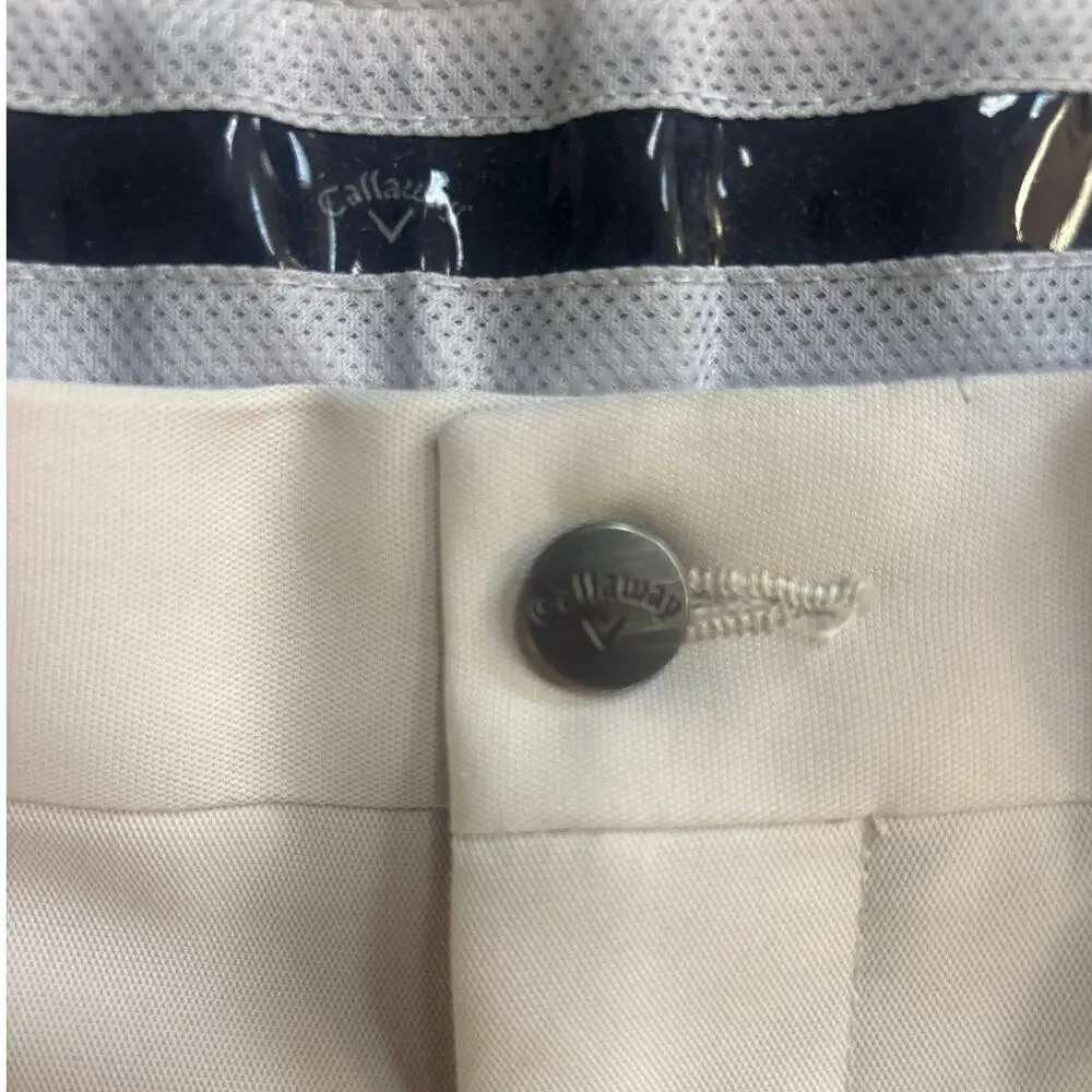Callaway Flat Front Golf Pants-Cream Size 34/34